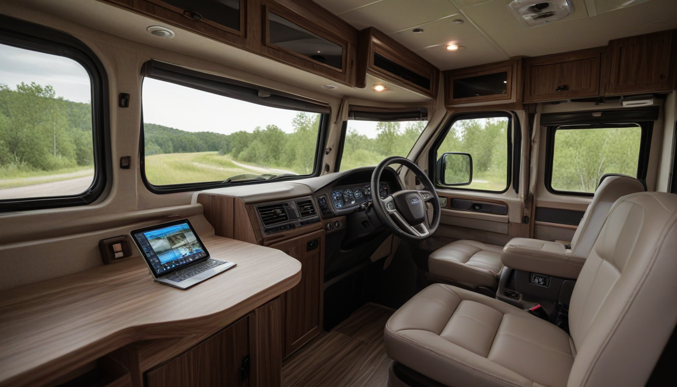 Vehicle interior with smart technology