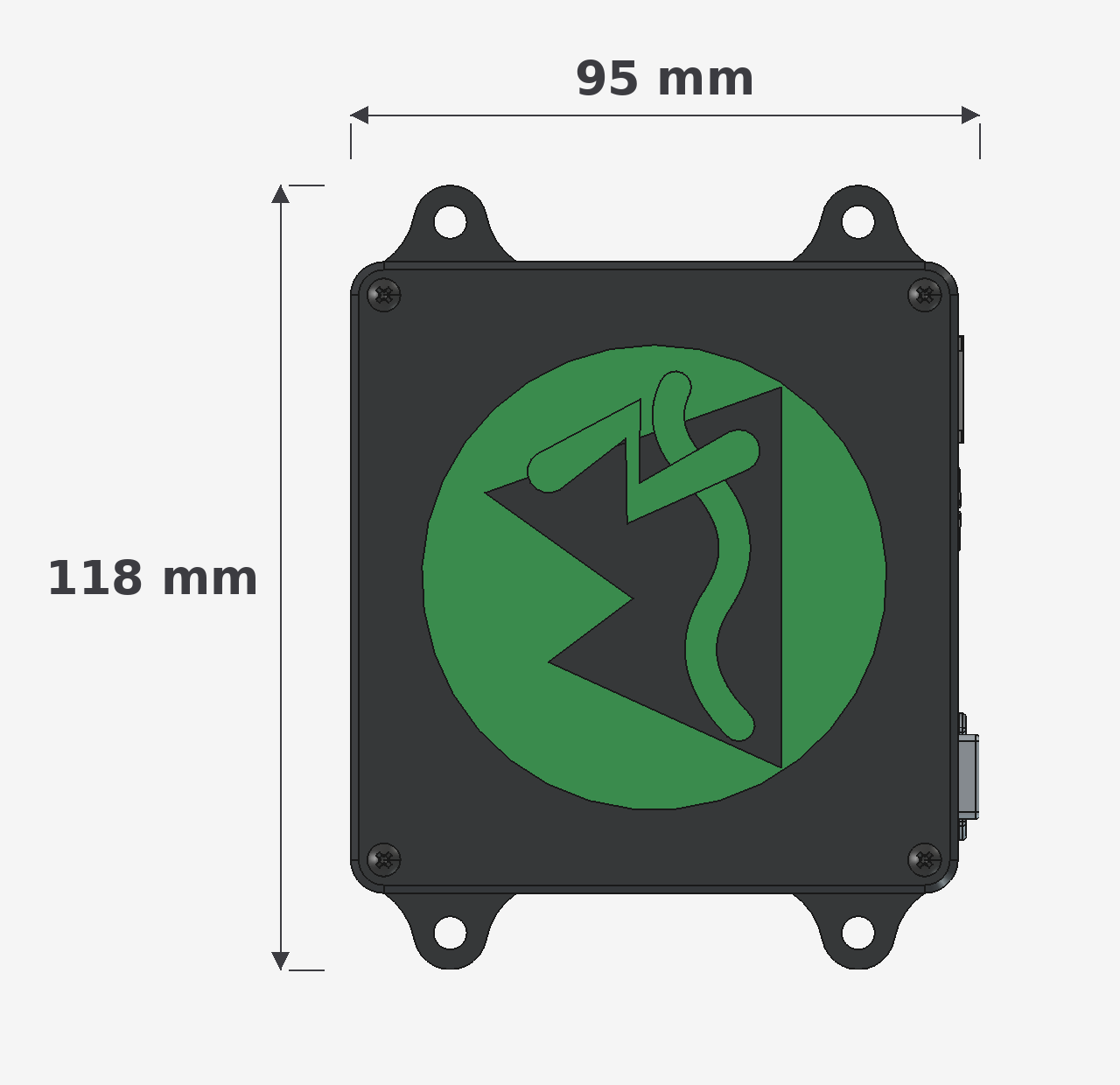 Headwaters top view with dimensions