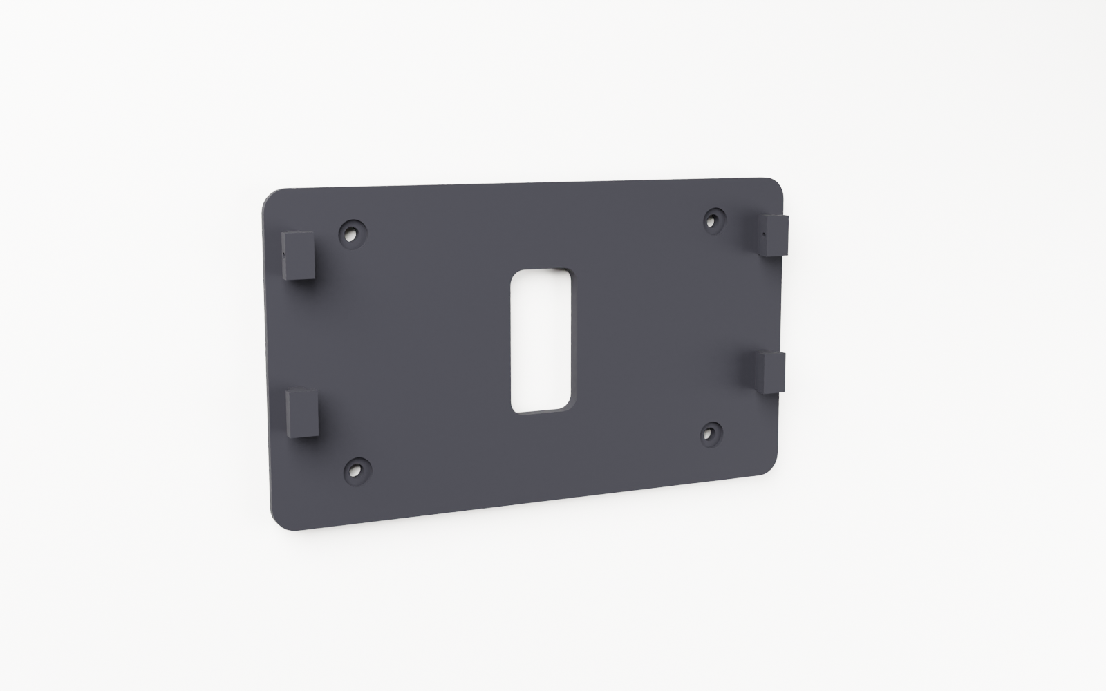 Milepost wall mounting plate, 3D printed