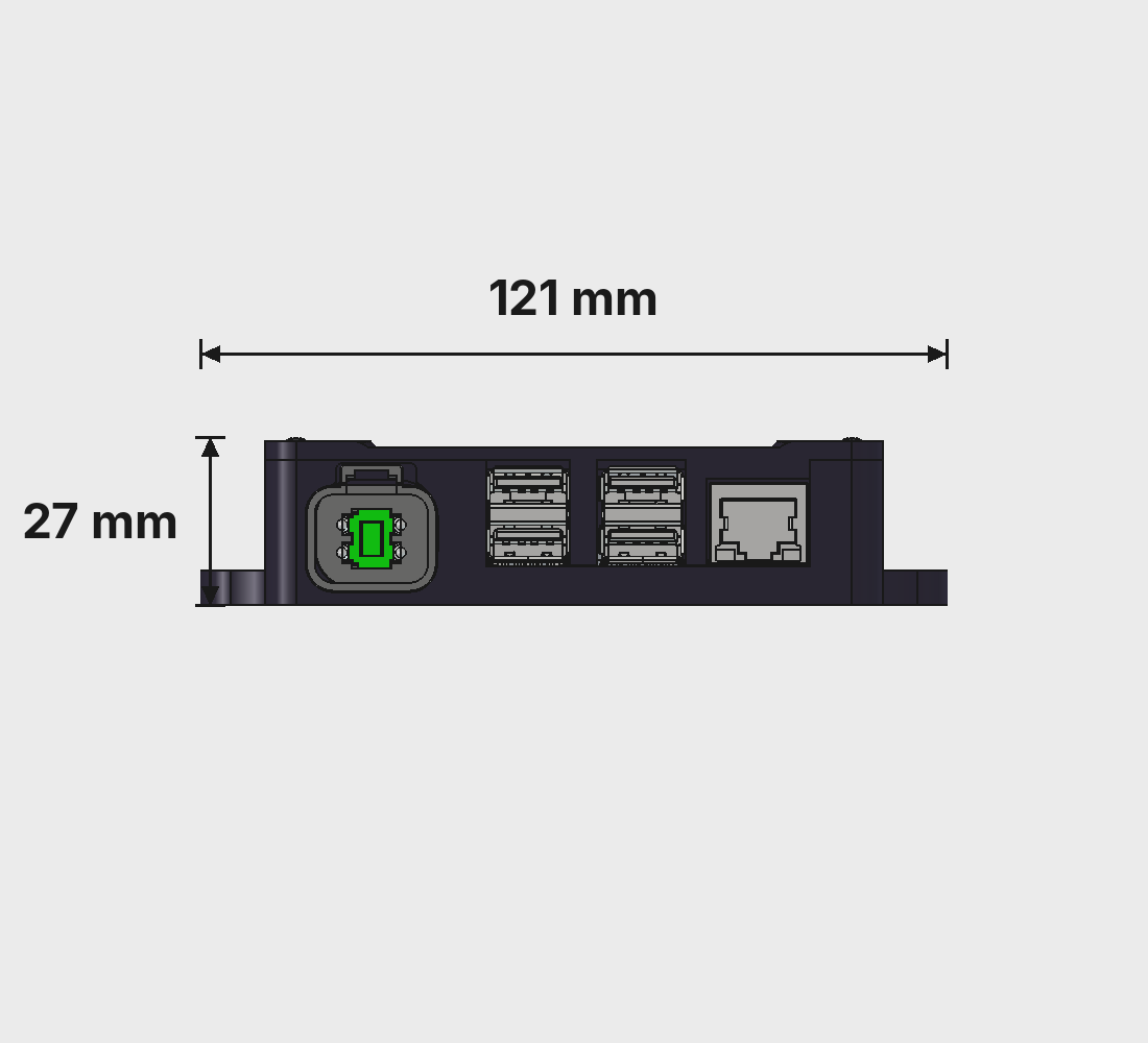Peregrine port side with dimensions