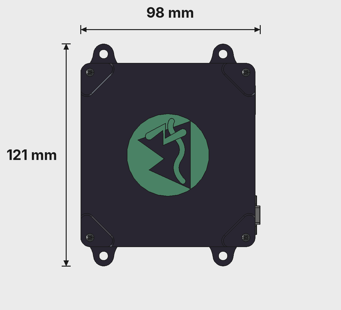 Peregrine top view with dimensions