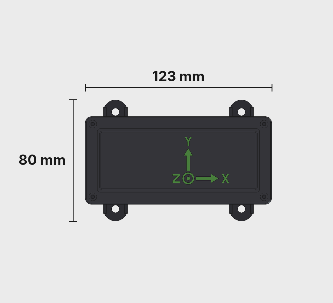 Plateau top view, 123 by 80 millimetres