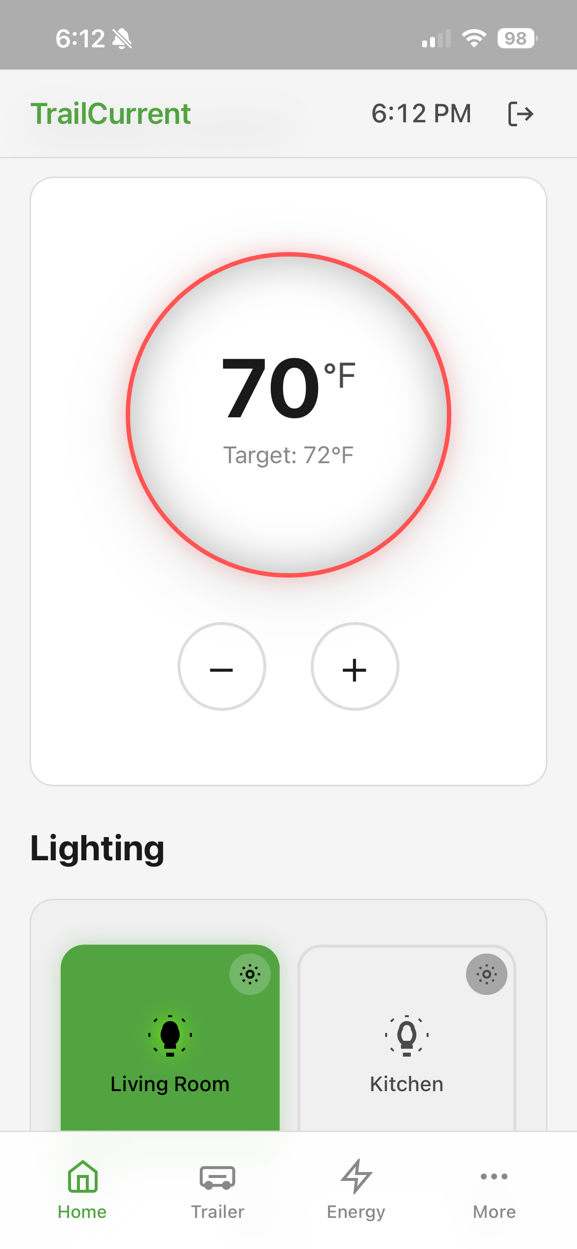 PWA thermostat and lighting controls